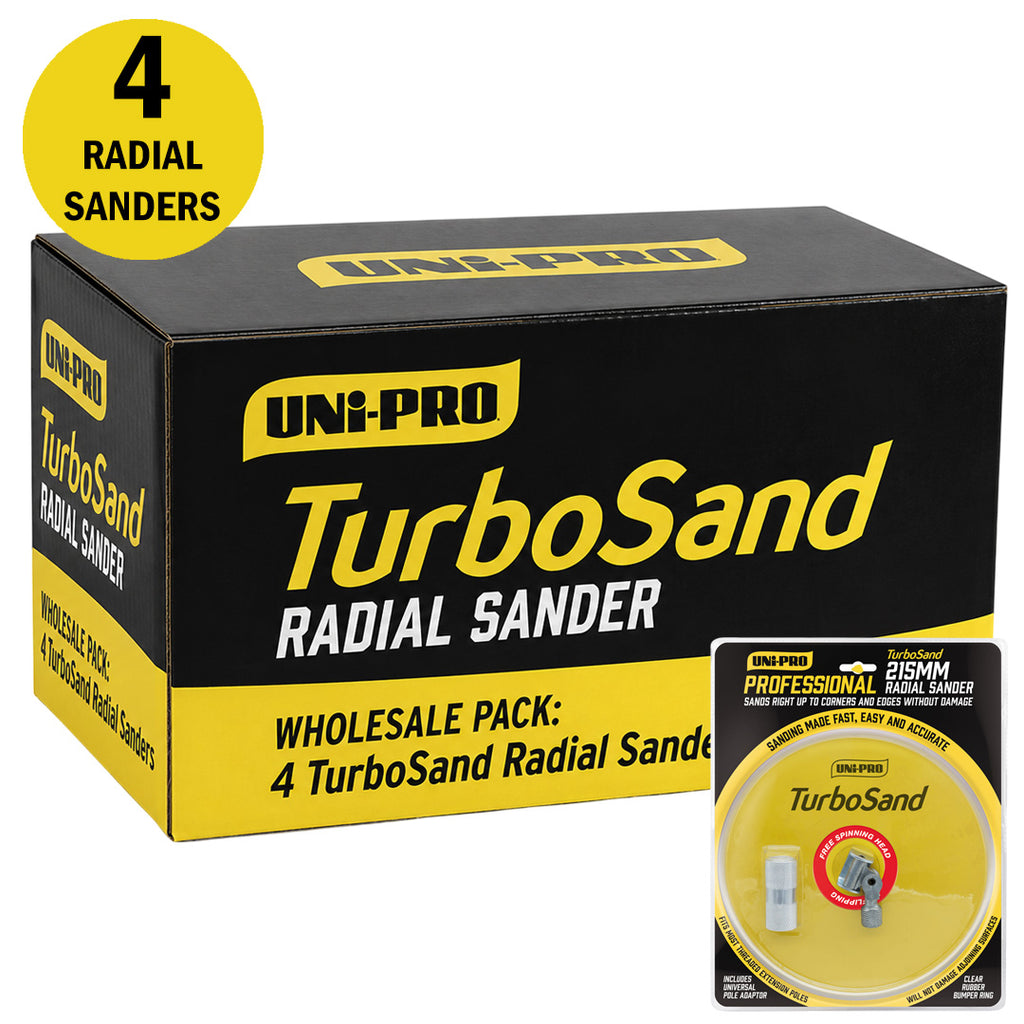 Uni-Pro Professional TurboSand 215mm Radial Pole Sander - Box of 4