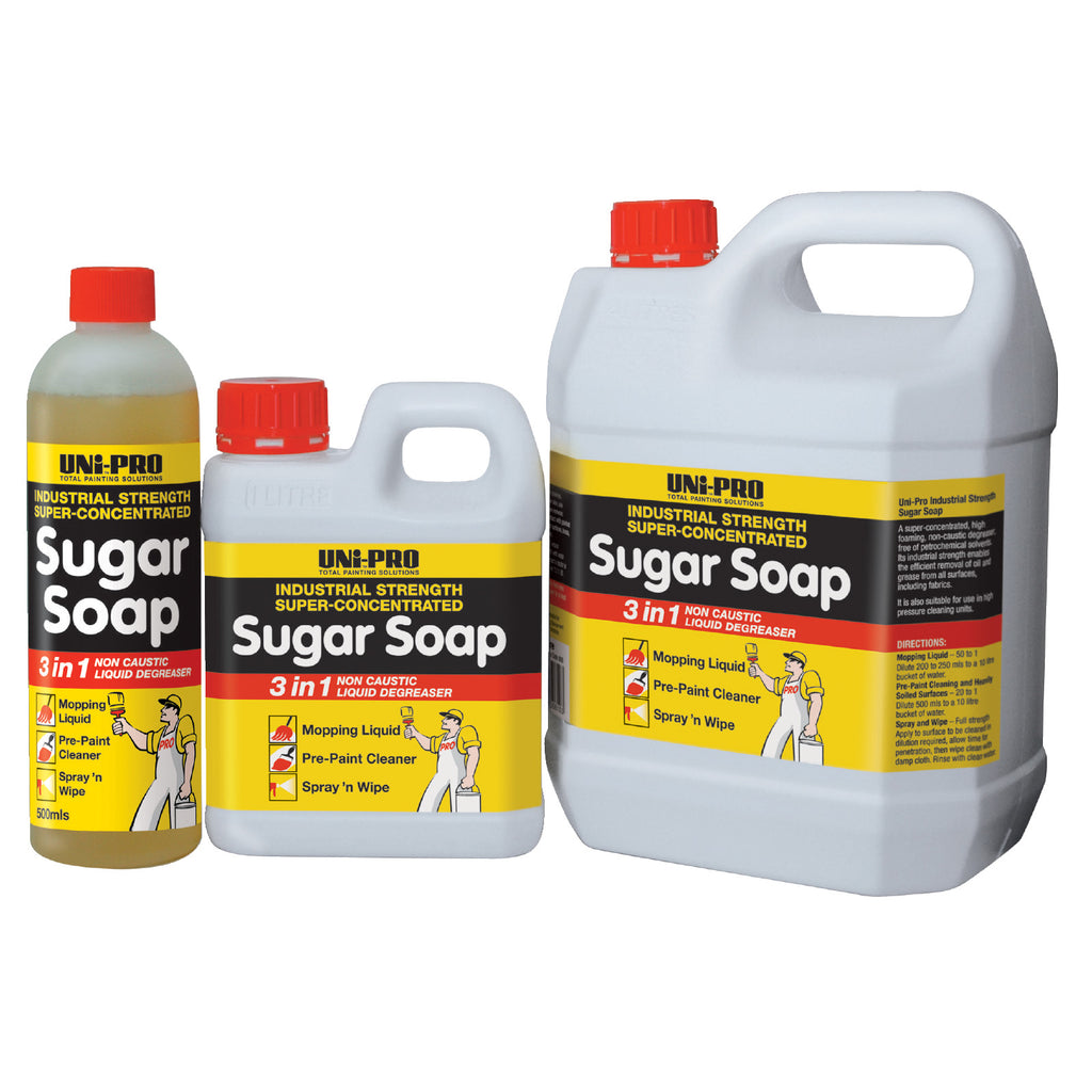 UNi-PRO 3 in 1 Sugar Soap Range - Sold by Box