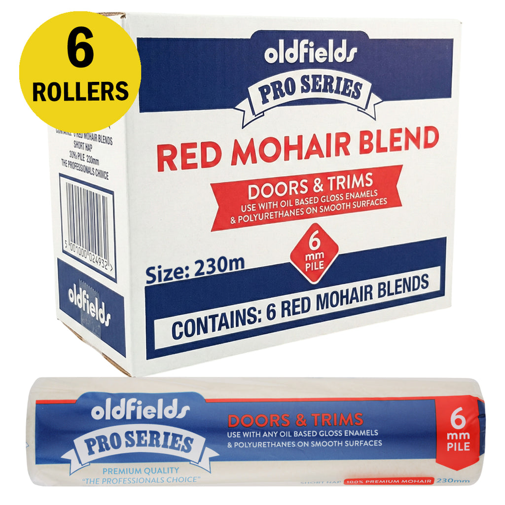 Oldfields Pro Series Red 6mm Pile Mohair Blend 230mm & 270mm