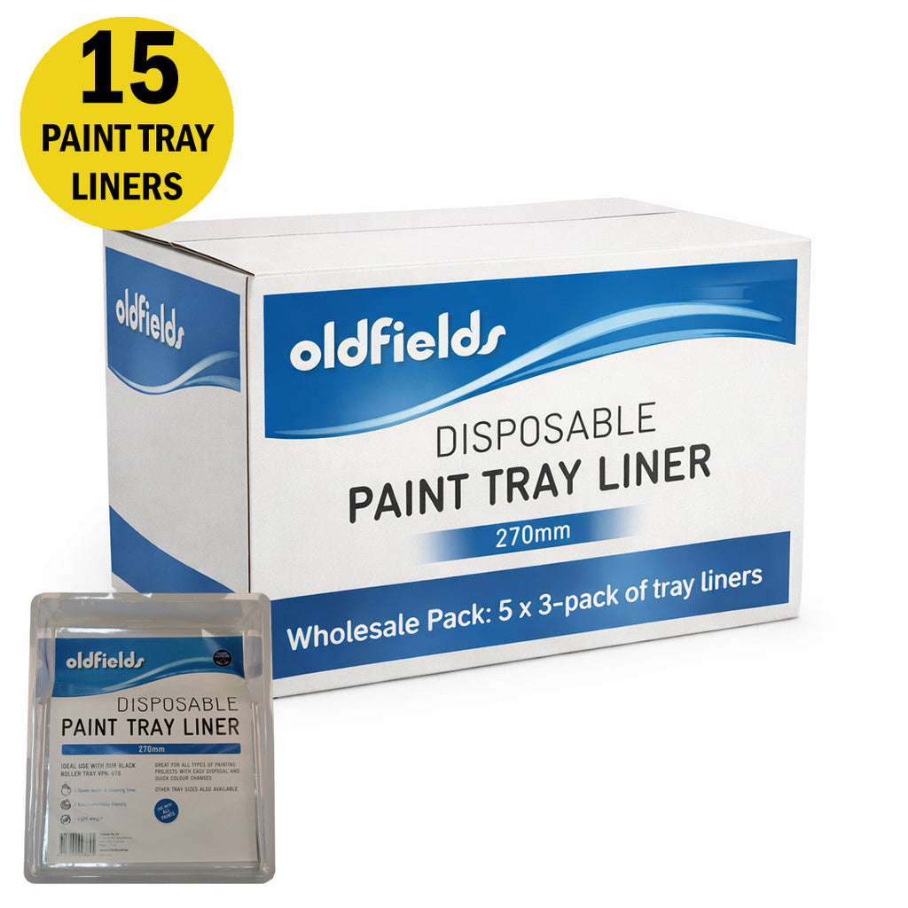 Wholesale pack of 15 Oldfields 270mm tray liners for high-efficiency professional painting