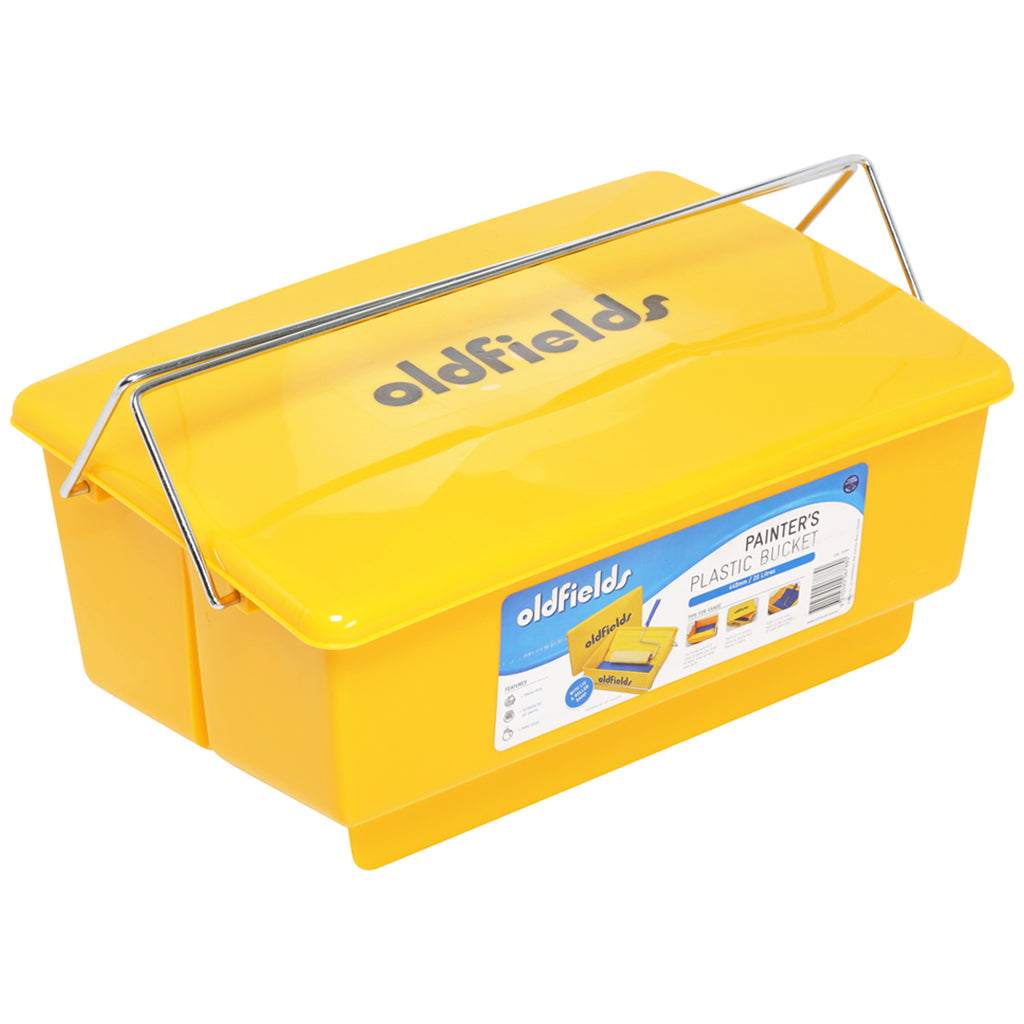 Oldfields Strong Plastic Bucket with Lid for Painters Pack of 3