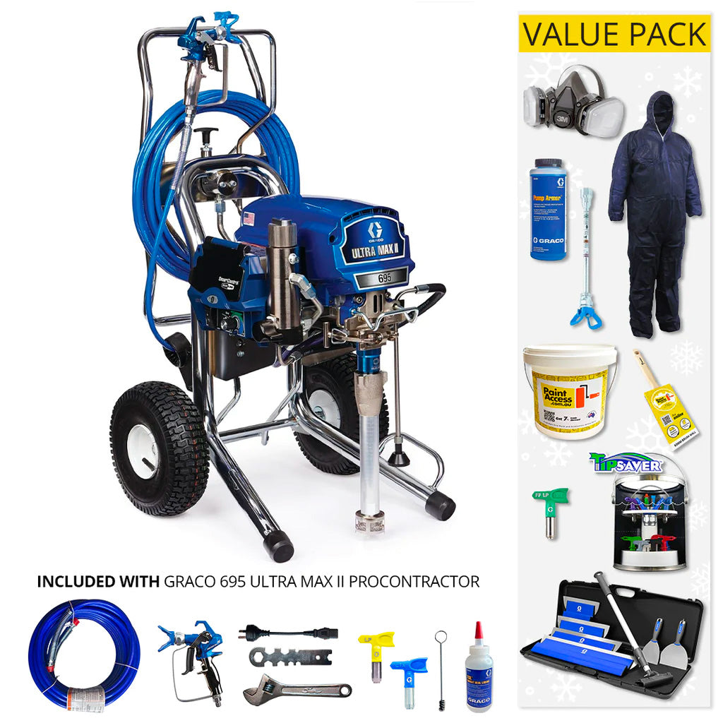 Graco Ultra 695PC - 795PC Standard and ProContractor Electric Airless Sprayer Range with Value Pack