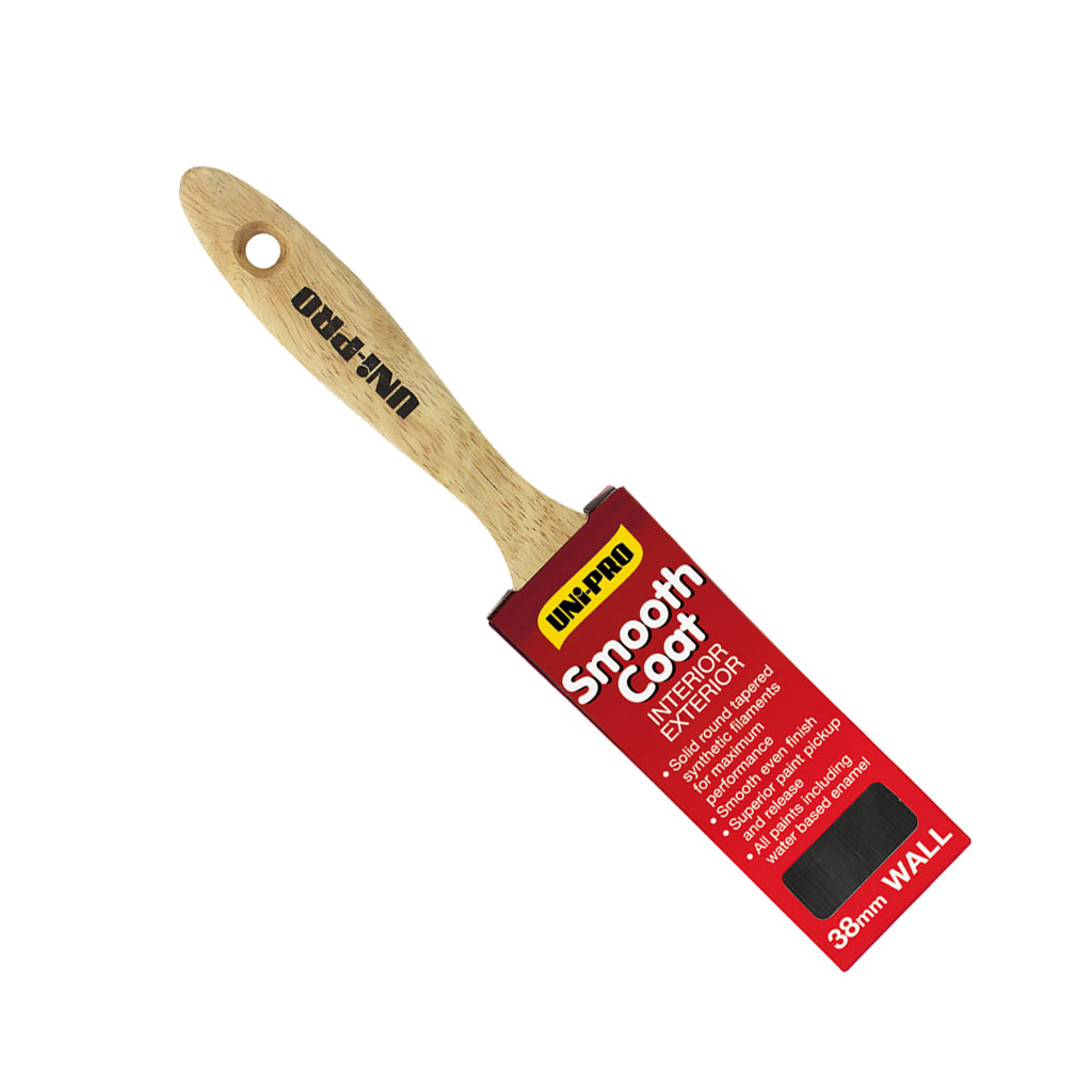 Uni-Pro Smooth Coat Synthetic Wall Brush Range - Box of 12