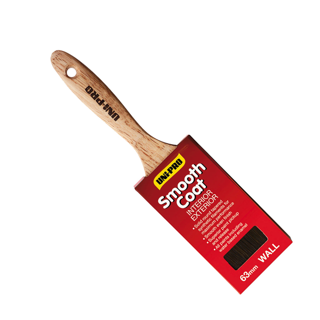 Uni-Pro Smooth Coat Synthetic Wall Brush Range - Box of 12