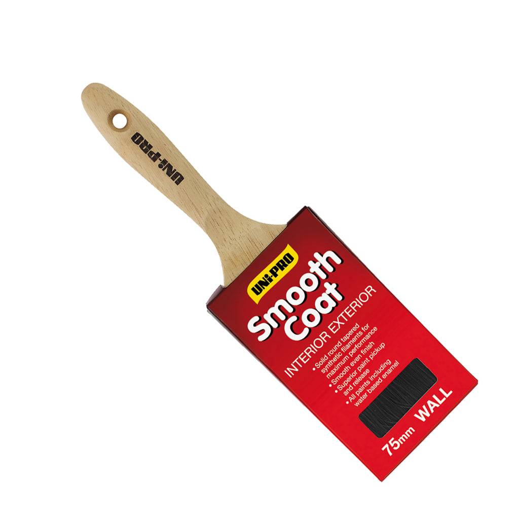 Uni-Pro Smooth Coat Synthetic Wall Brush Range - Box of 12
