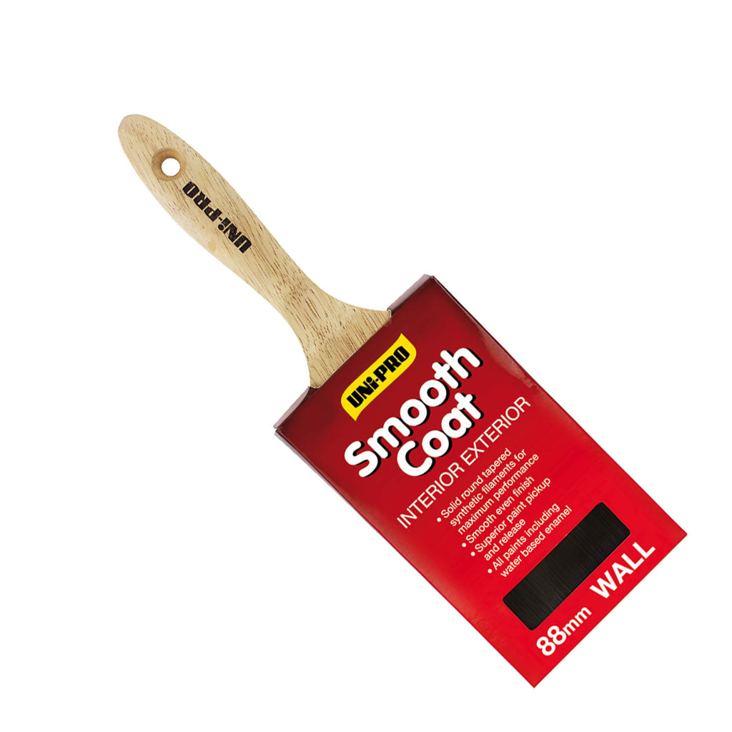 Uni-Pro Smooth Coat Synthetic Wall Brush Range - Box of 12