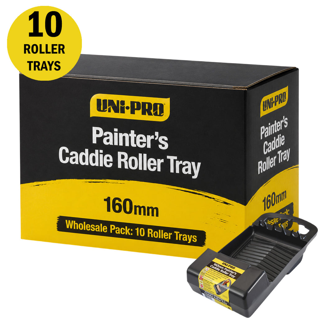 Uni-Pro 160mm Paint Caddie Roller Tray - Box of 10