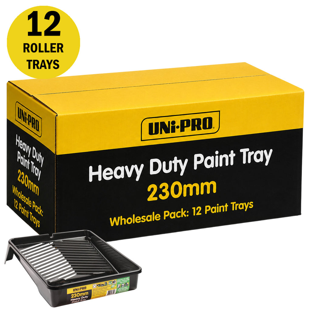 Uni-Pro 230mm Heavy Duty Plastic Tray With Pourer - Box of 12