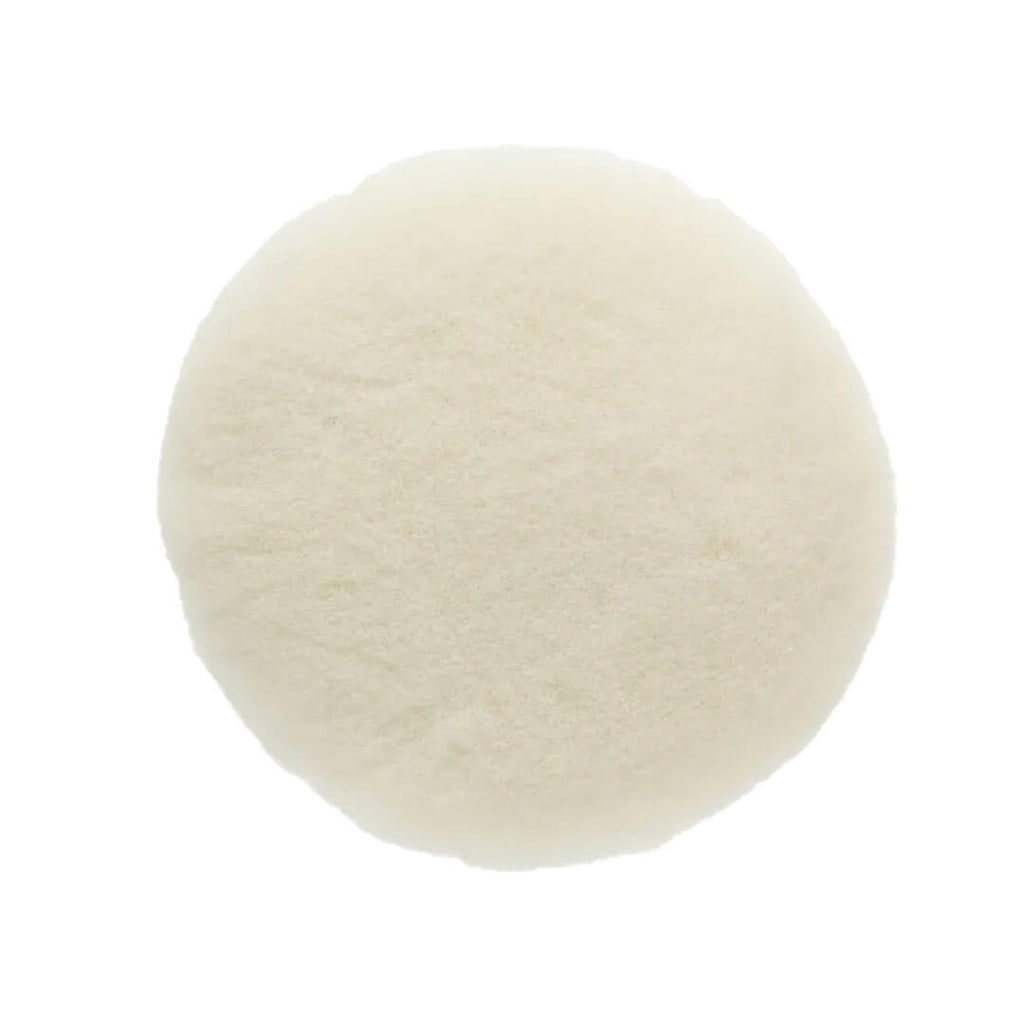 150mm Mirka natural lambswool polishing pad for automotive and marine detailing