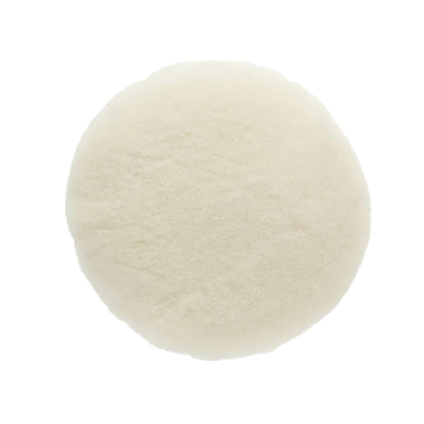 150mm Mirka natural lambswool polishing pad for automotive and marine detailing