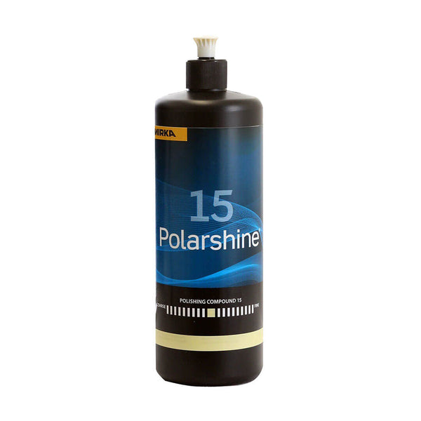 1-litre bottle of Mirka Polarshine 15 medium-coarse polishing compound