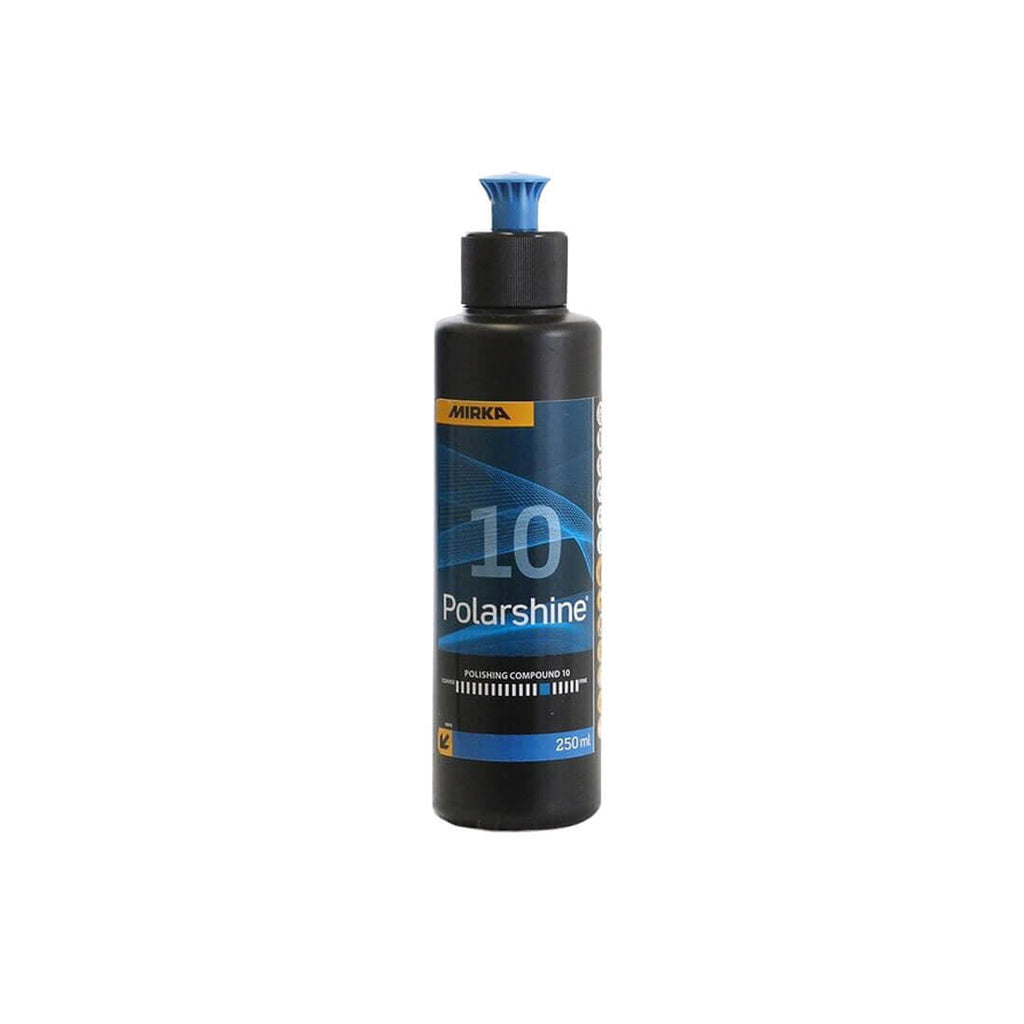 Mirka Polarshine 10 silicone-free compound in 250ml sizes