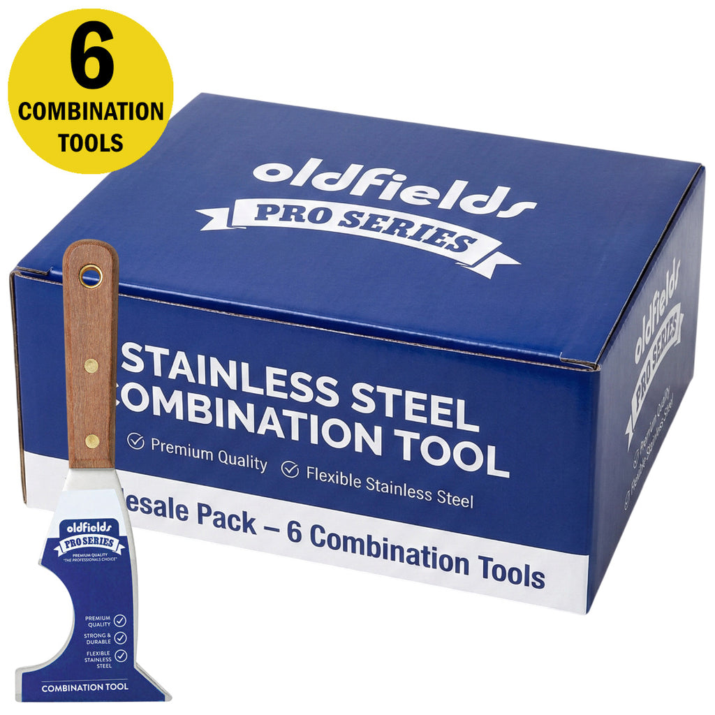 Wholesale box of 6 Oldfields Pro Series stainless steel combination tools for painters