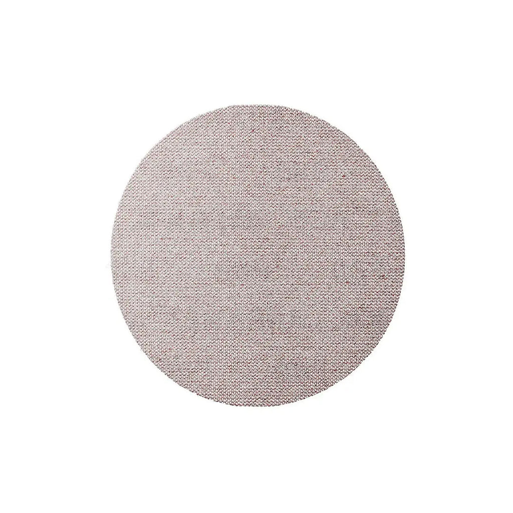 Single 125mm light maroon Abranet Ace ceramic net disc showing the open mesh structure