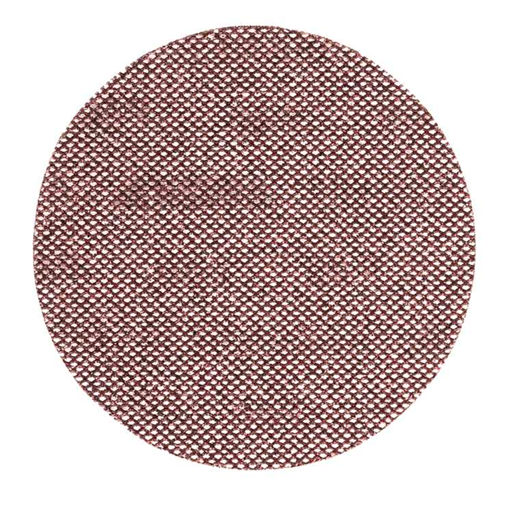 Overhead view of a 125mm Abranet Ace HD disc showing the full surface extraction net