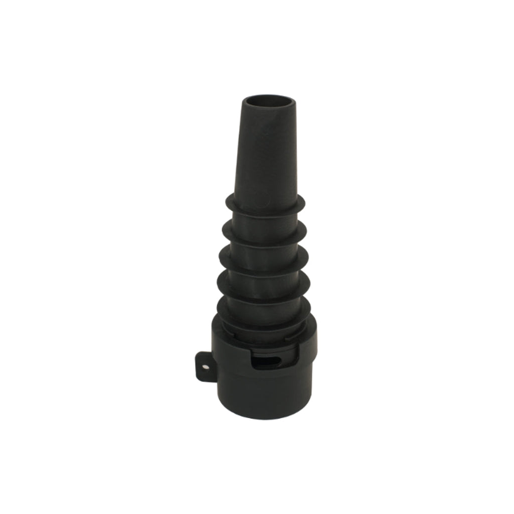Stepped anti-static hose adapter that can be cut to fit various dust extractors
