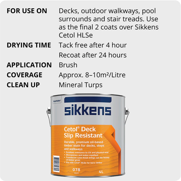 Sikkens Cetol Deck Slip Resistant  078 4L