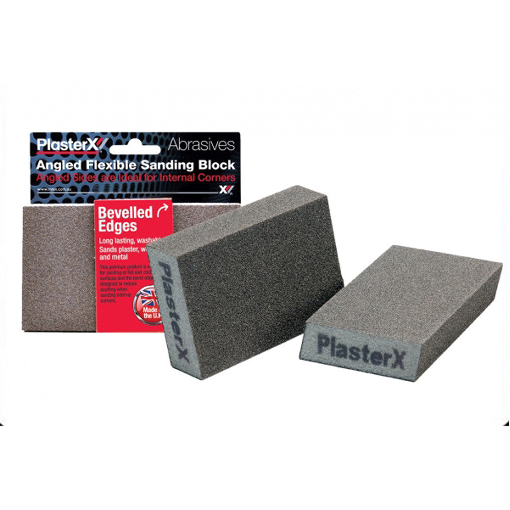 PLASTERX - Flexible Sanding Block Bevelled Edges Medium Grit