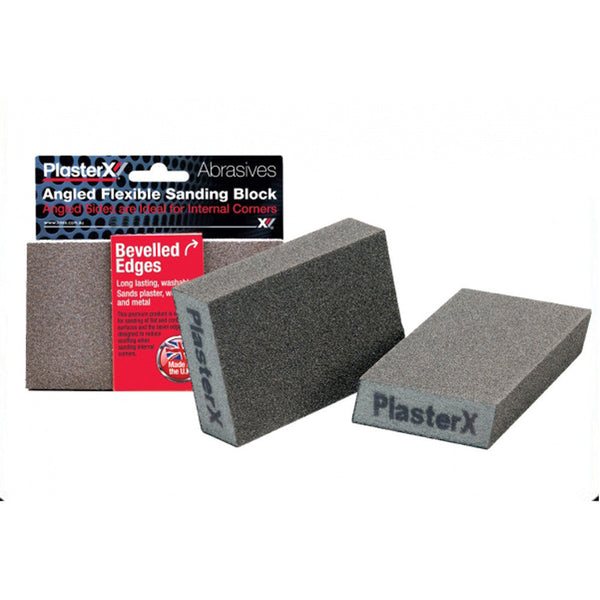 PLASTERX - Flexible Sanding Block Bevelled Edges Medium Grit