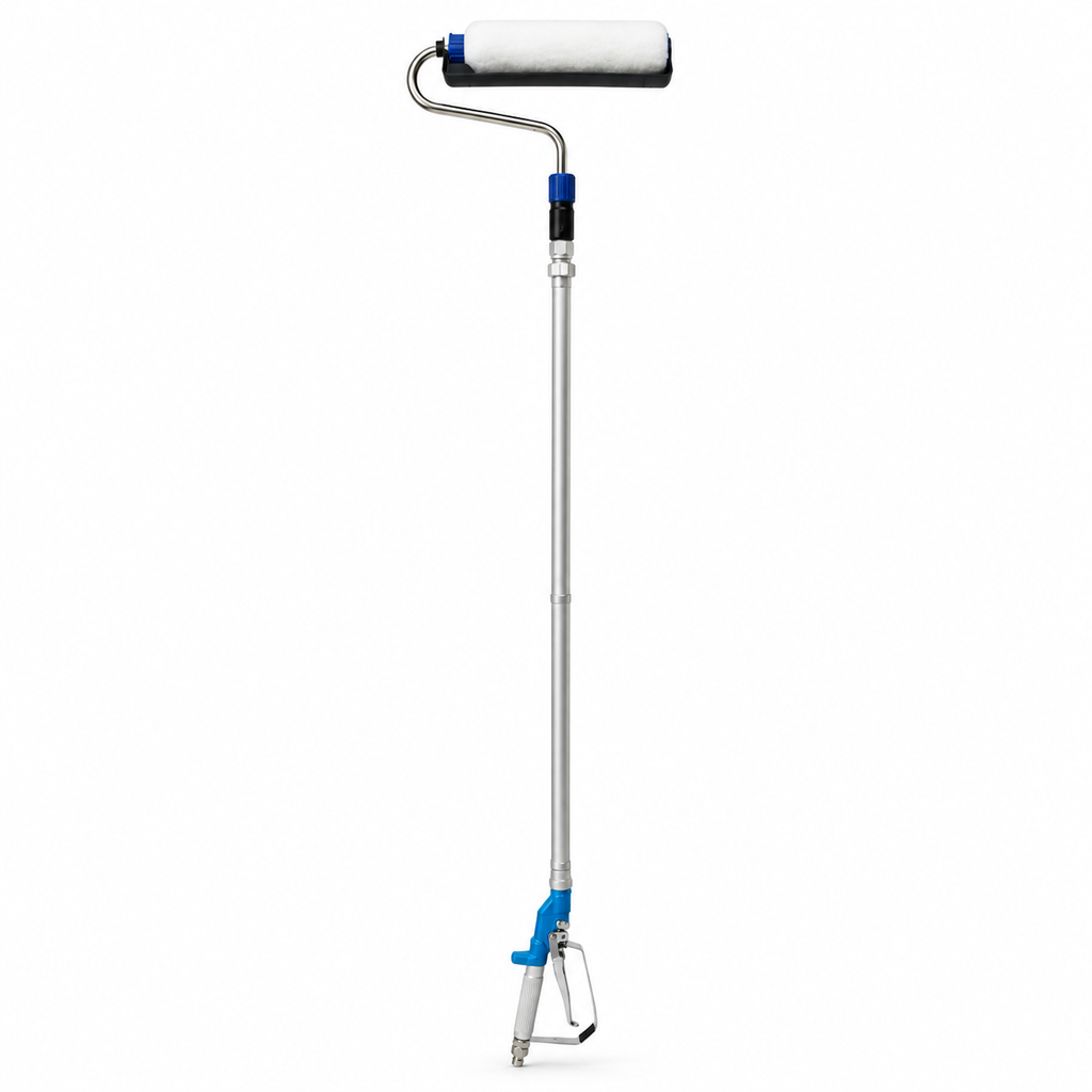 DAN’S 12mm Nap Airless Pressure Paint Roller Kit with 1m Extension Pole & Spray Gun – 248 Bar