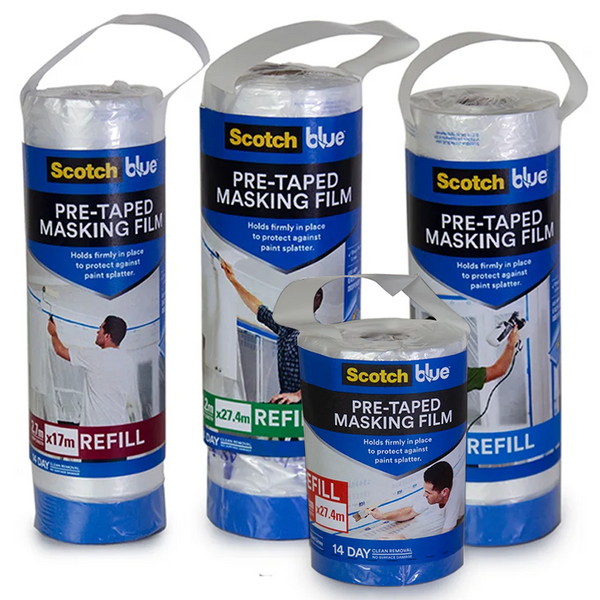 3M PT2090 Pretaped Masking Film Refill Range / Sold By Box