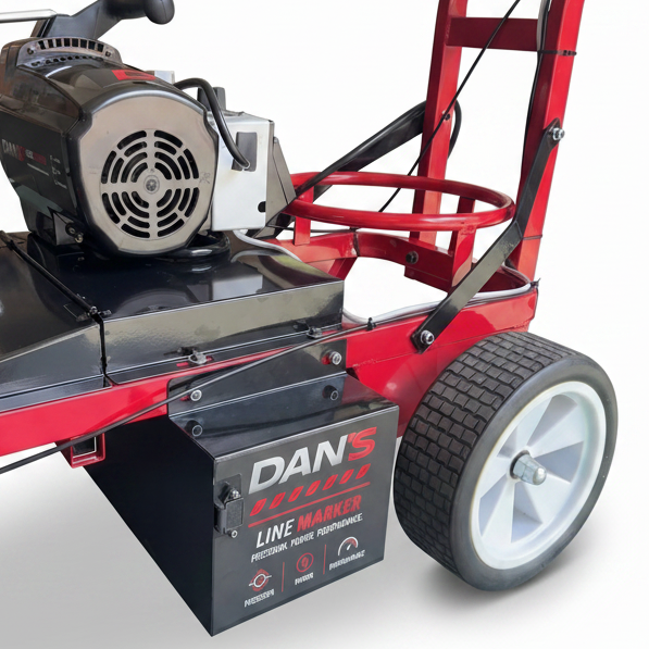 DAN'S Cordless Battery-Powered Line Marking Machine | Airless Lane Marker for Warehouse, Car Parks & Sports Courts