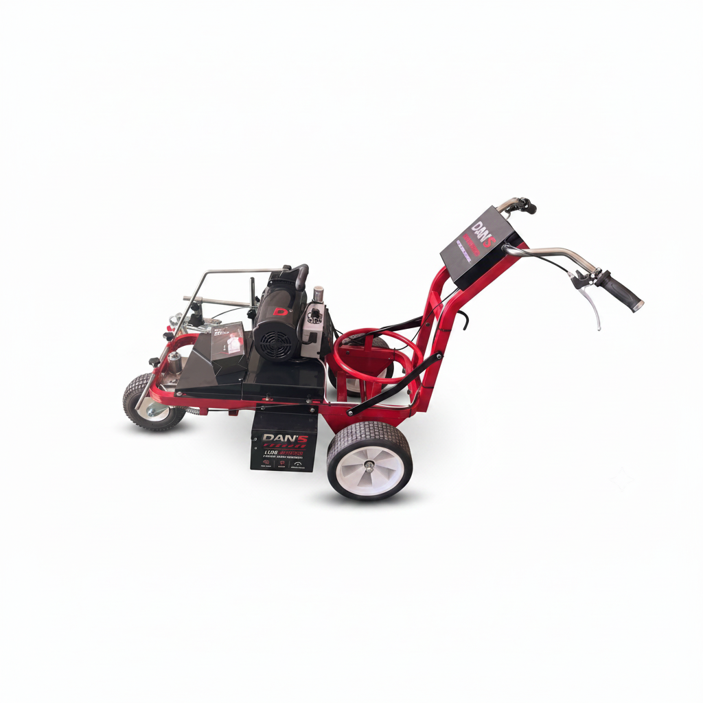 DAN'S Cordless Battery-Powered Line Marking Machine | Airless Lane Marker for Warehouse, Car Parks & Sports Courts