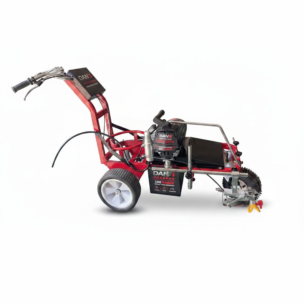 DAN'S Cordless Battery-Powered Line Marking Machine | Airless Lane Marker for Warehouse, Car Parks & Sports Courts