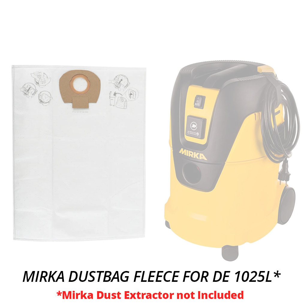 Mirka Dustbag Fleece For The Mirka DE 1025 L Dust Extractor 5/pack
