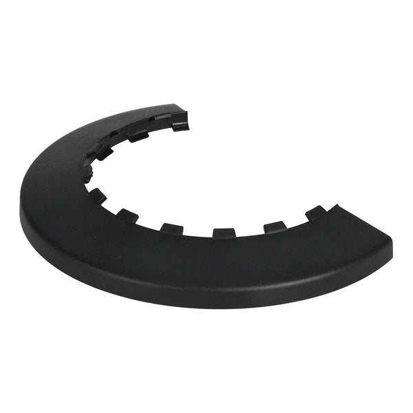 Side view of the durable black plastic edge protector shield for Mirka sanders