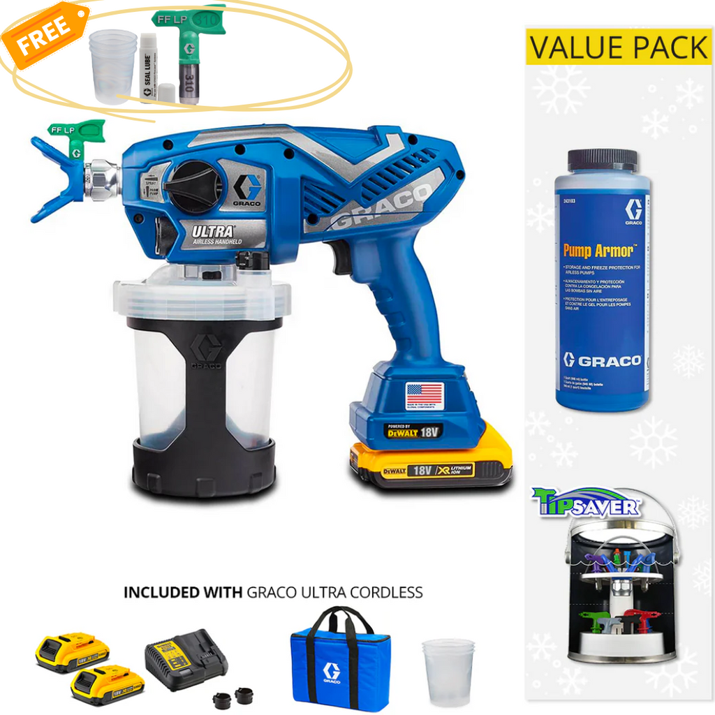Graco Ultra 495 XT Electric Airless Sprayer Lo-Boy 19D534 + FREE ACCESSORIES