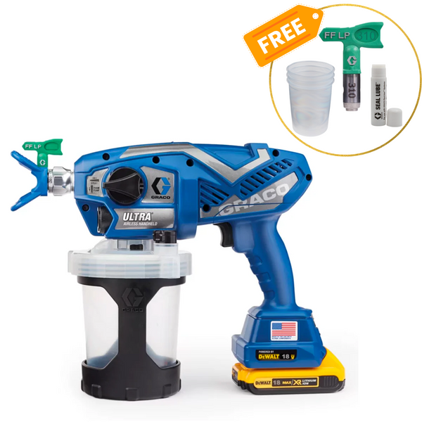 Graco Ultra Cordless Paint Sprayer with DeWalt Battery 17N221 + FREE ACCESSORIES