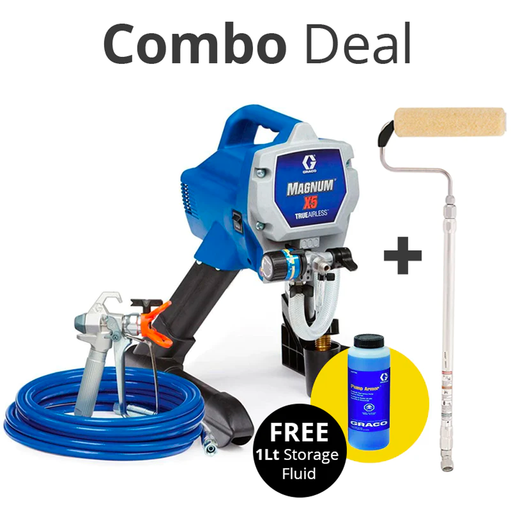 Graco Magnum X5 Electric Airless Paint Sprayer and Pressure Roller - Combo Deal