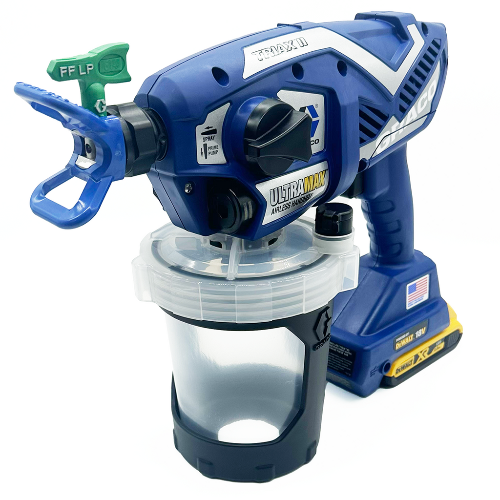 Graco Ultra MAX Cordless Airless Handheld Sprayer with DeWalt Battery Water and Oil Based Paints (17N225) with Value Pack