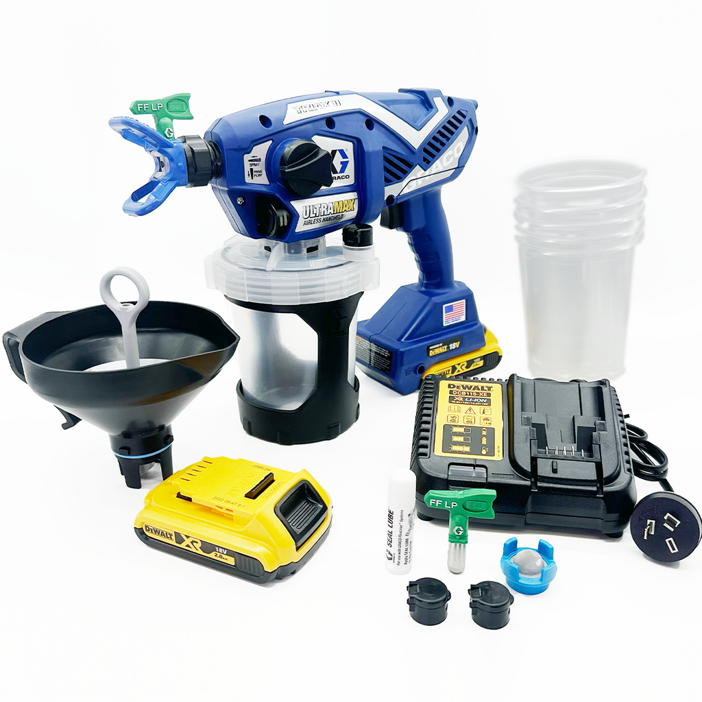 Graco Ultra MAX Cordless Airless Handheld Sprayer with DeWalt Battery - Great for Water and Oil Based Paints (17N225)