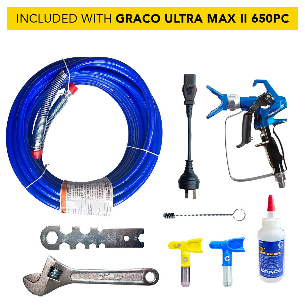 Graco Ultra Max II 650 PC Pro Hi-Boy Airless Sprayer (19Y424) - Combo Deal