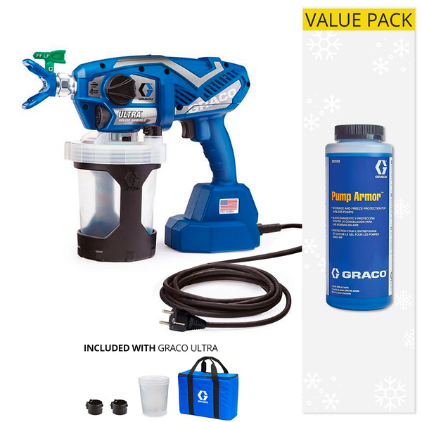 Graco Ultra Corded Airless Handheld Sprayer 17M362 with Value Pack