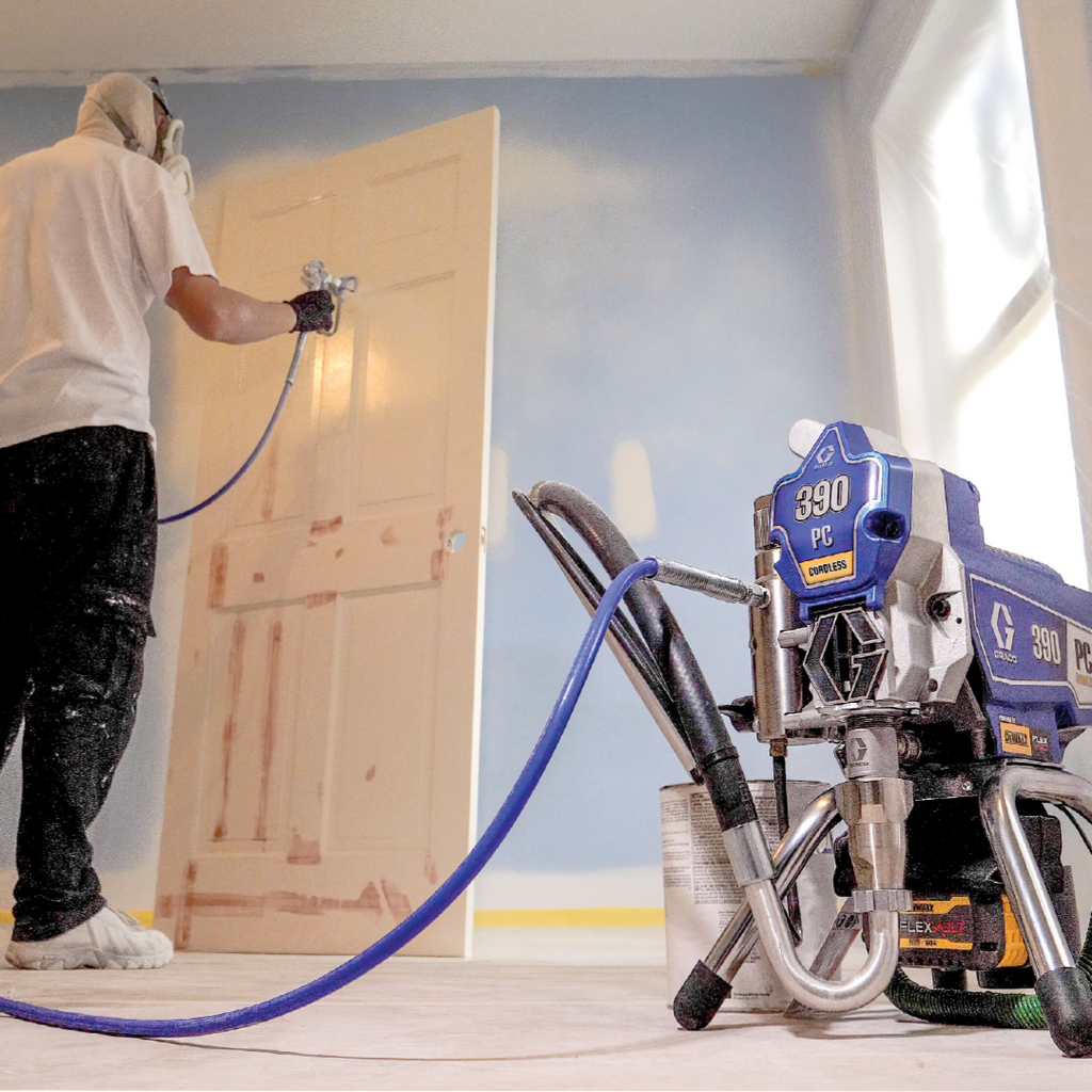 Graco 390PC Cordless (25T882) + DeWalt Dustless Cordless Sander Skin - Combo Deal