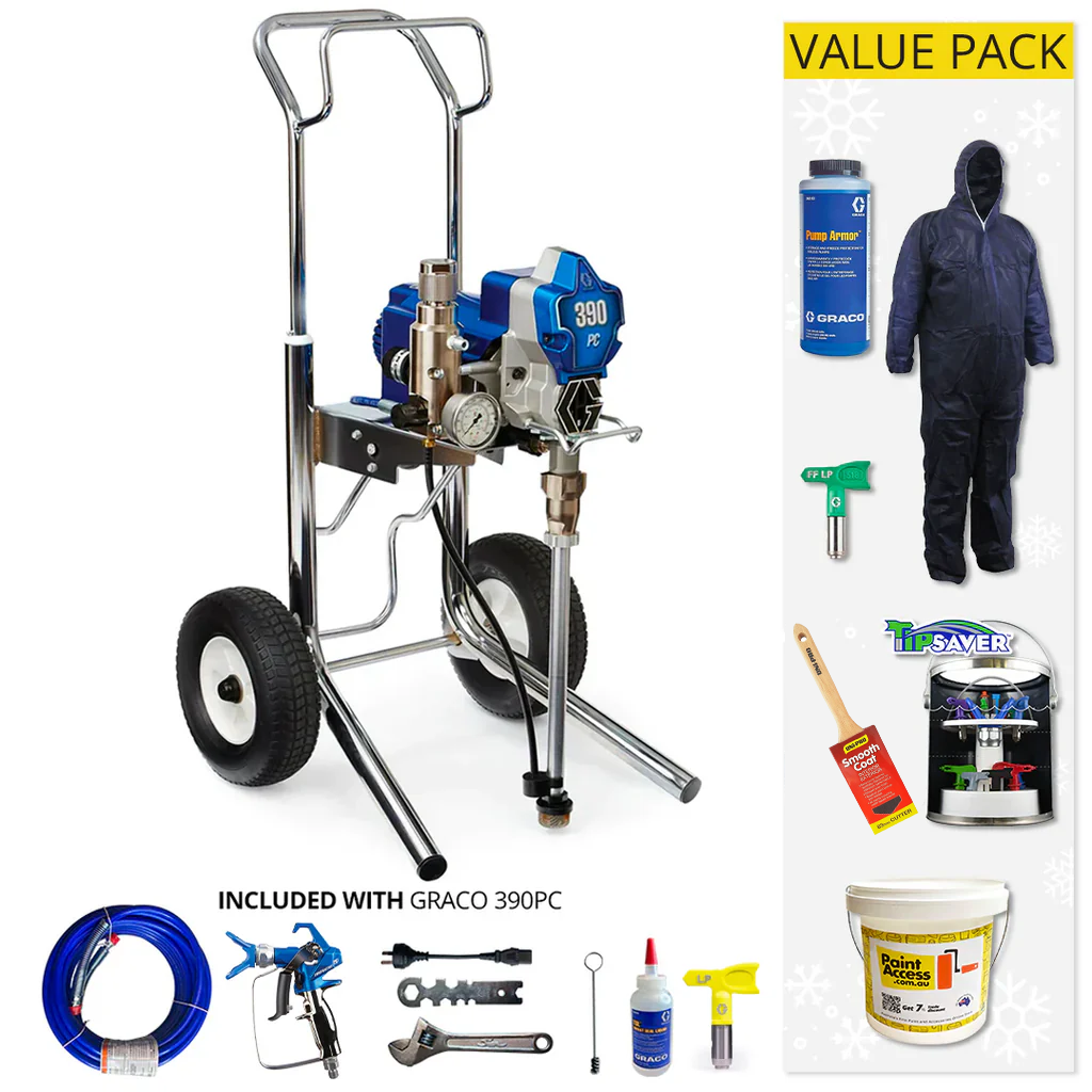 Graco Ultra 390PC Pro Electric Airless Sprayer Range + Value Pack