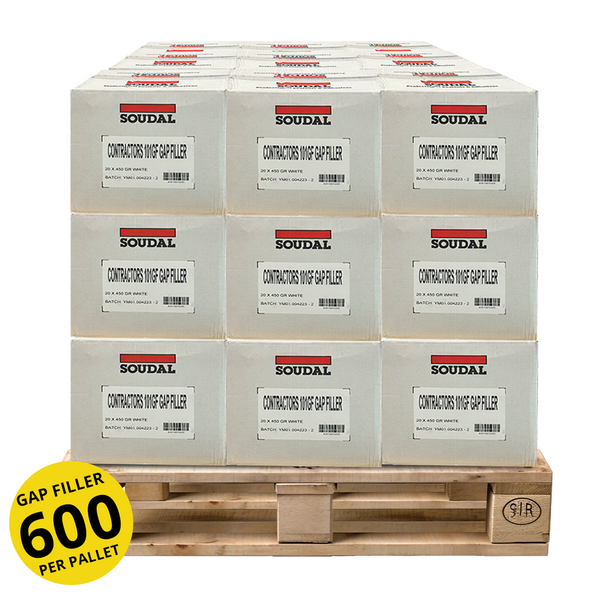 Wholesale pack of 600 Soudal Contractors 101 GF 450g cartridges for large scale construction