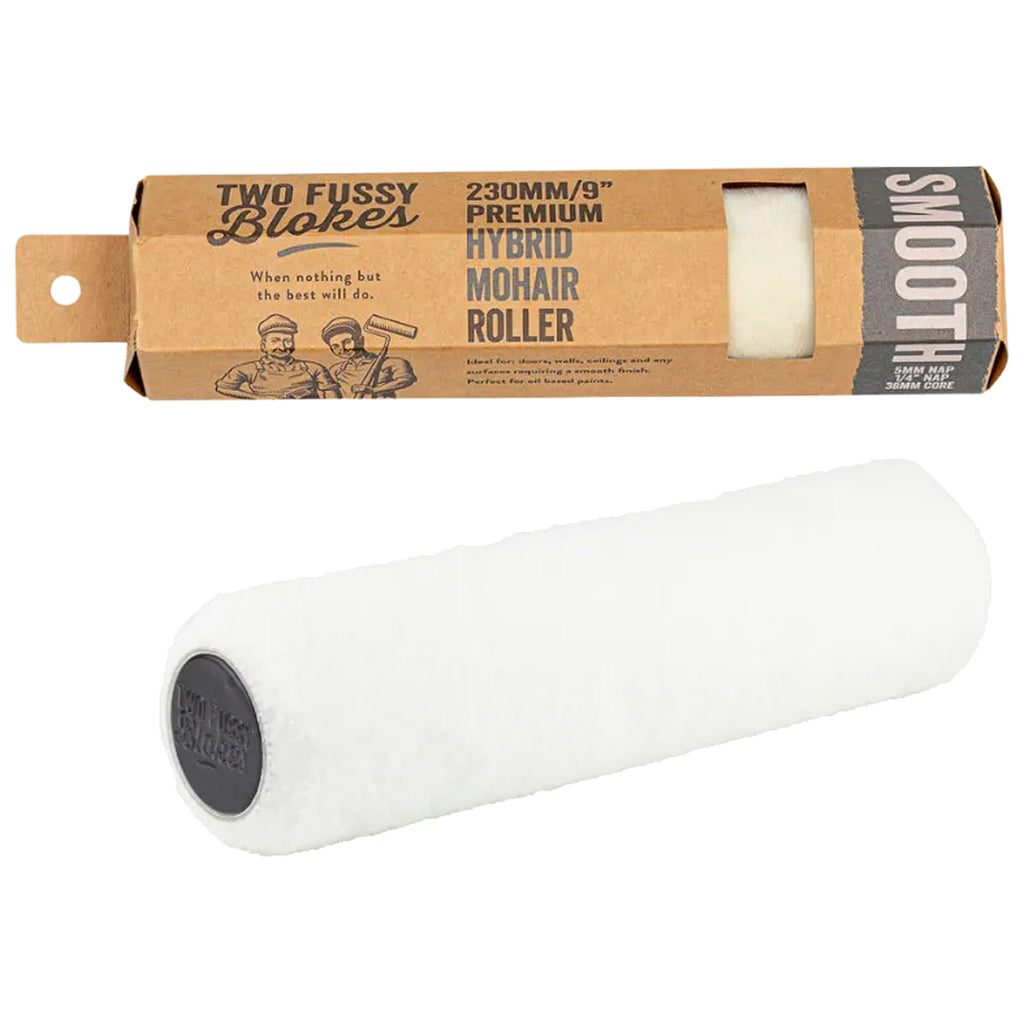 TWO FUSSY BLOKES 230mm Mohair Hybrid Paint Rollers 5mm Nap