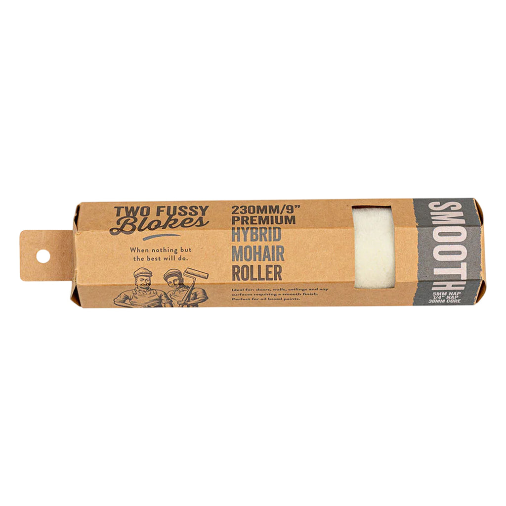 TWO FUSSY BLOKES 230mm Mohair Hybrid Paint Rollers 5mm Nap