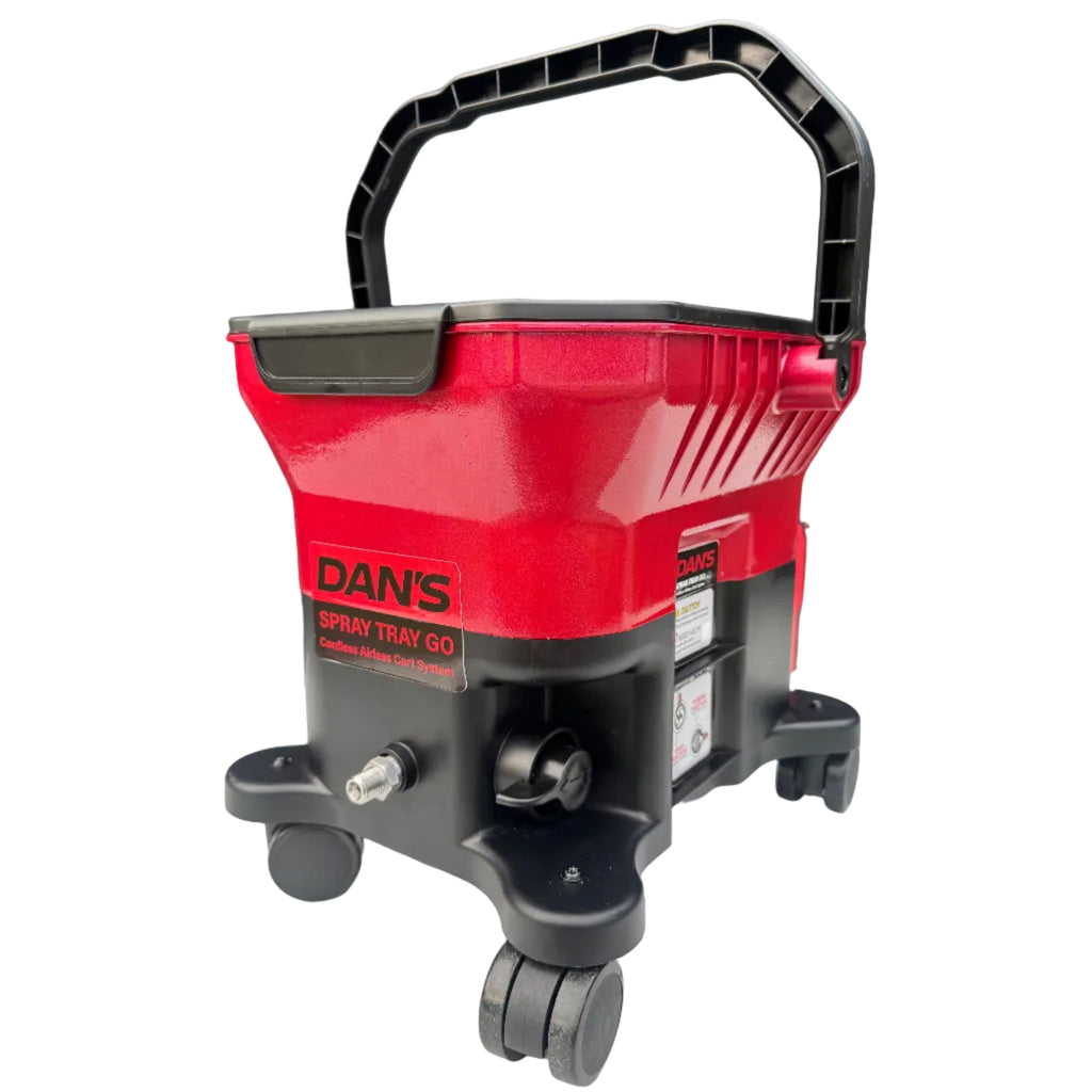 DAN’S Cordless Airless Cart Paint Sprayer – Tray Spray Go (Wheeled Unit)