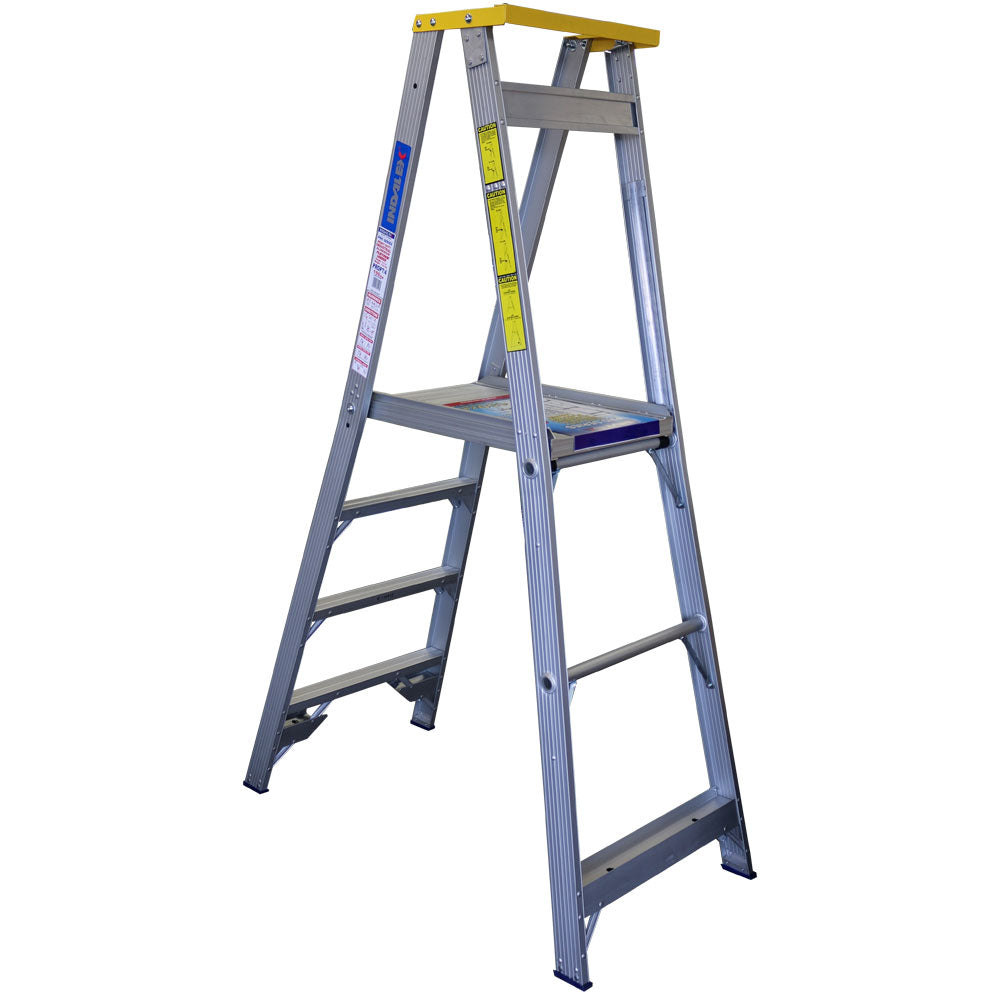 INDALEX 4-Step 2.1m/1.2m 150kg Pro Series Aluminium Platform Ladder