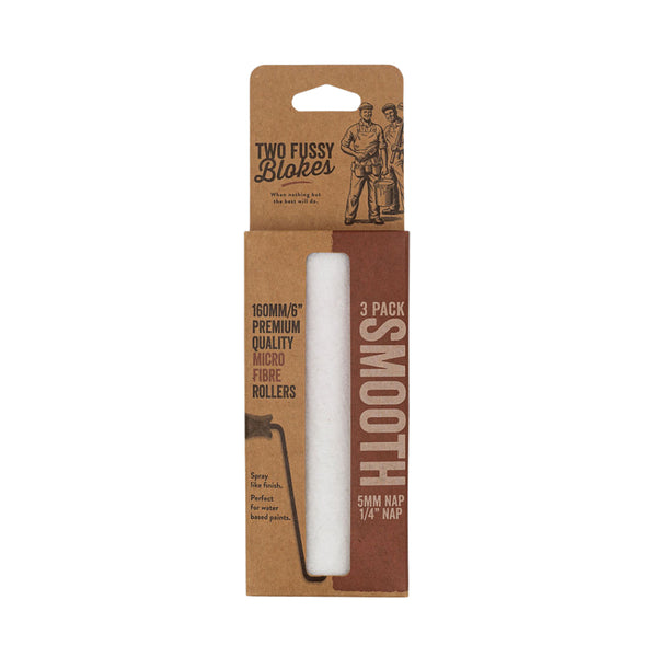 TWO FUSSY BLOKES 5mm Nap 160mm Microfibre Mini Paint Rollers