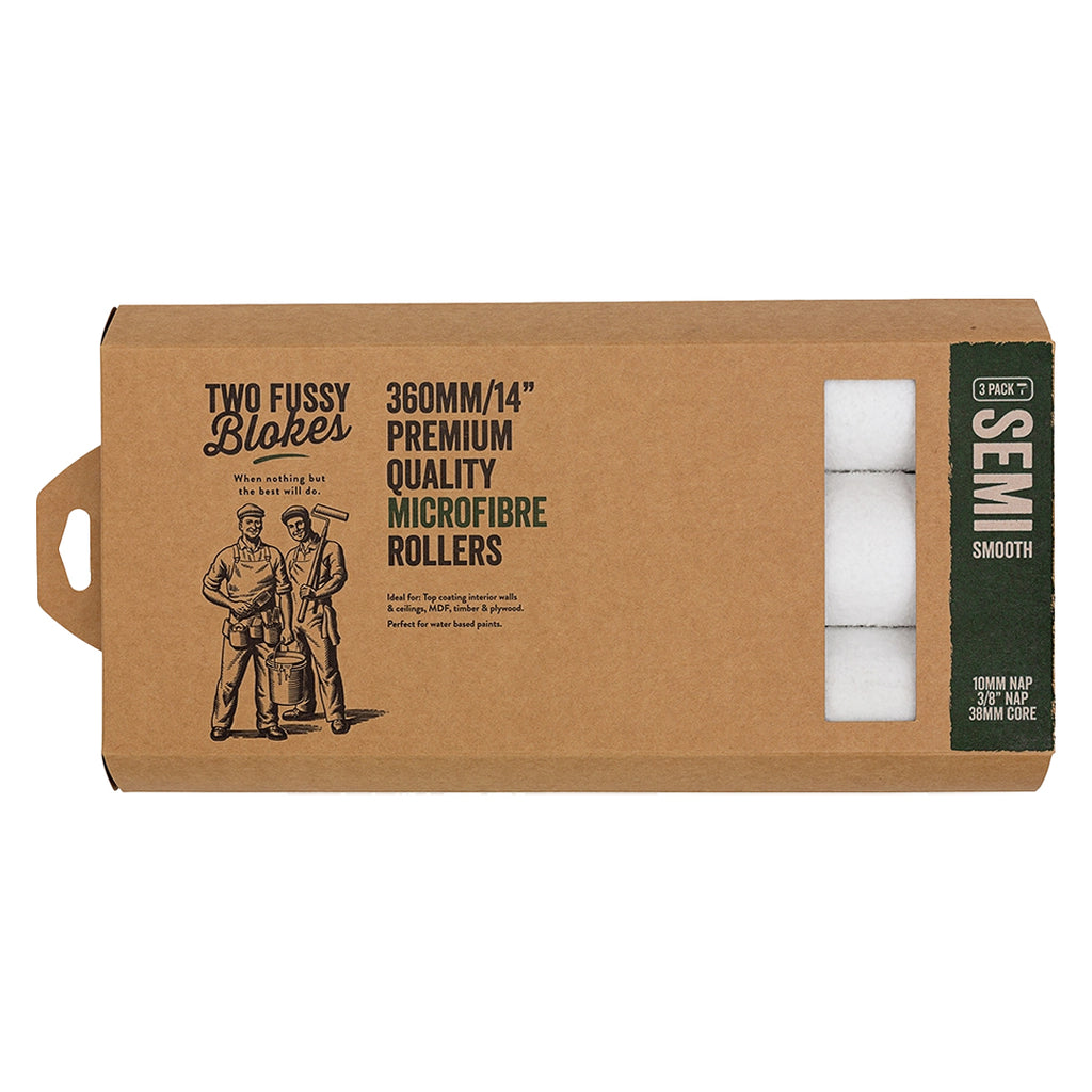 TWO FUSSY BLOKES 360mm Microfibre Paint Roller 10mm Nap