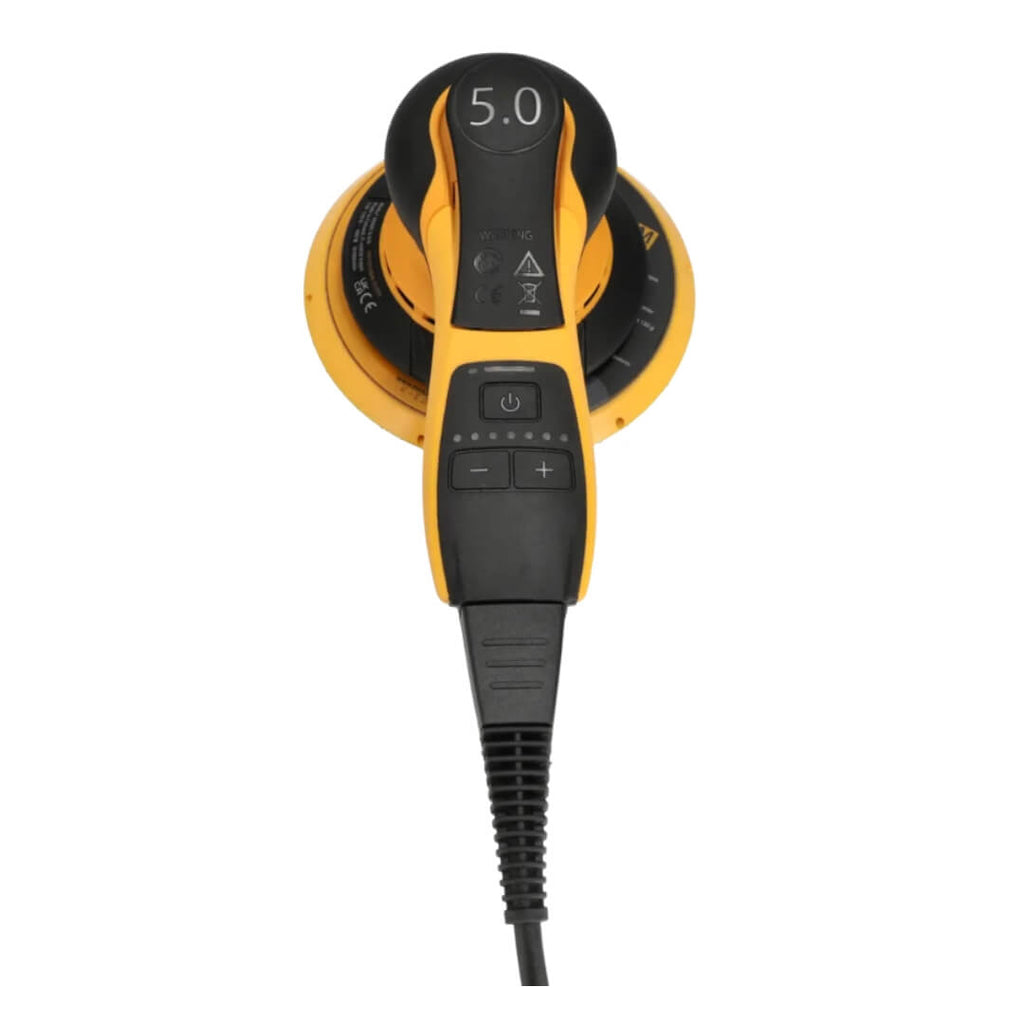 Top view of DEROS II showing ergonomic speed lever and 5.0mm orbit indicator