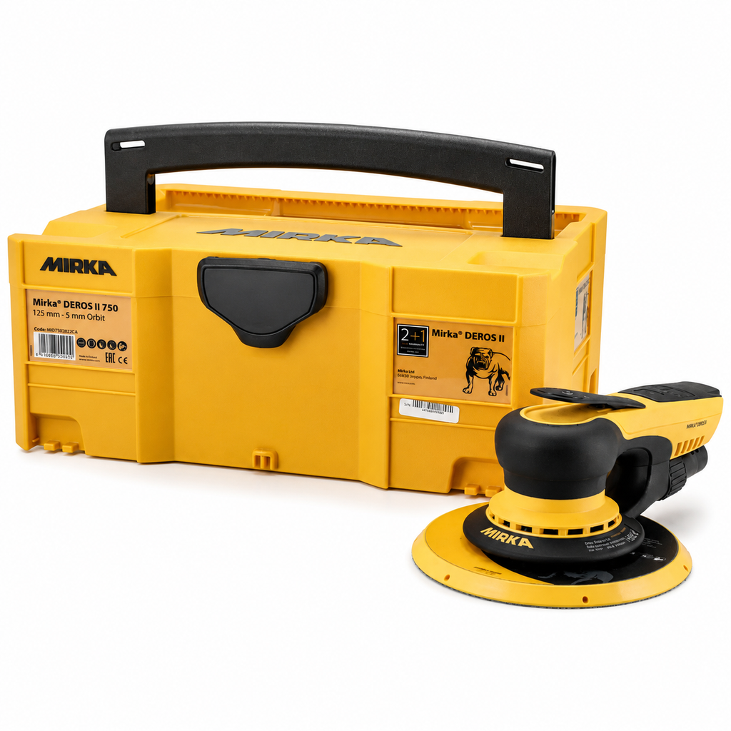 Mirka DEROS II 750AN Orbit 5.0mm 175mm Dustless Sander With Case