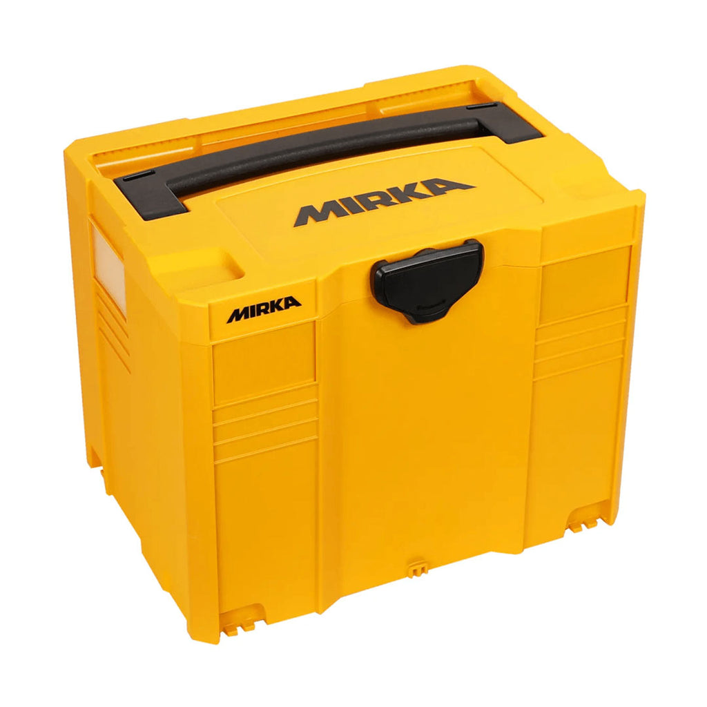 Mirka large hard case for professional tool storage featuring a smart interlocking design