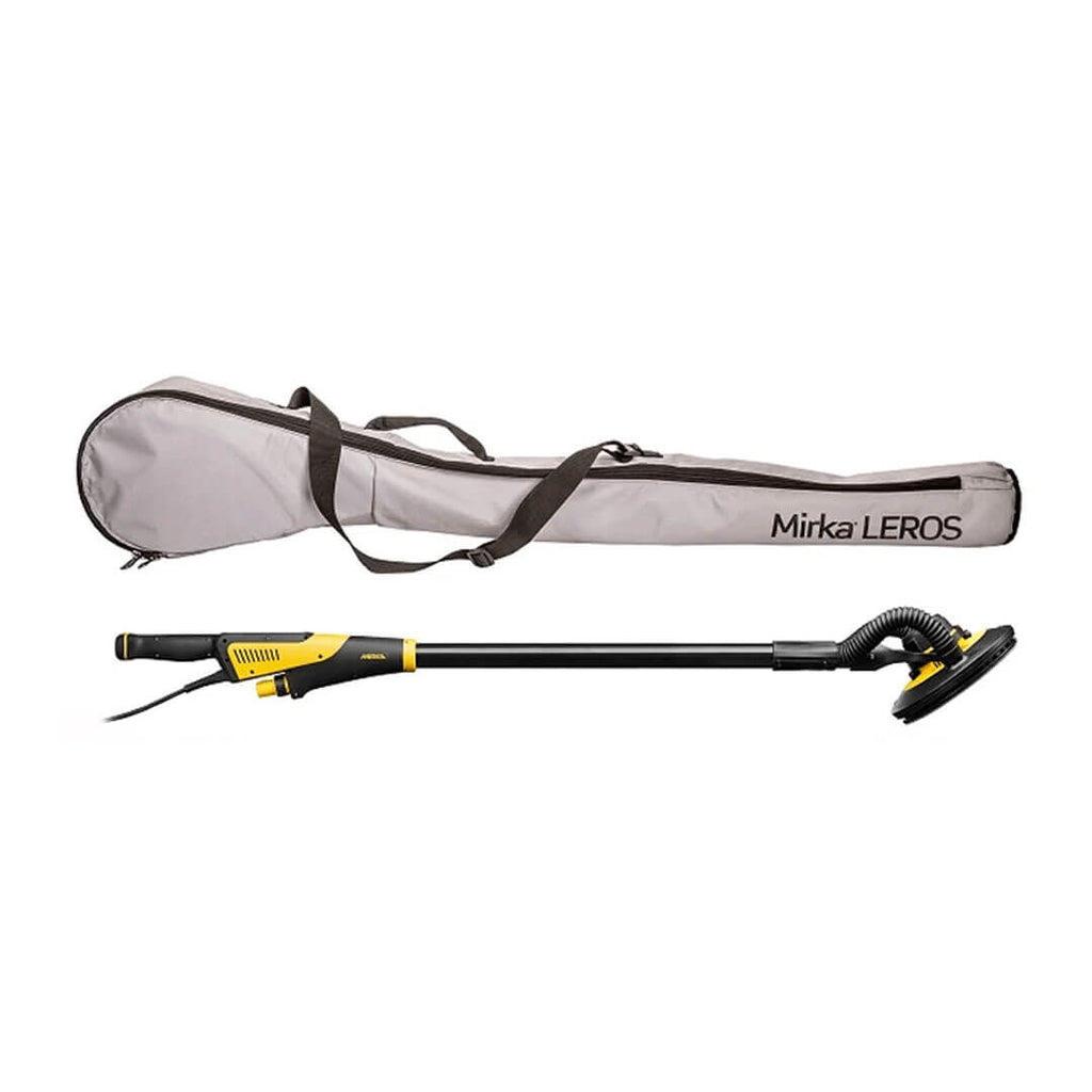 Mirka LEROS wall and ceiling sander kit including a durable grey padded carrying bag